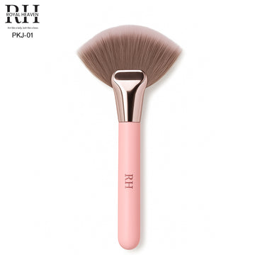 Royal Heaven PKJ-01 Fan Brush – Ultra Soft Highlighter Brush for Perfect Glow | Professional Makeup Tool for Indian Skin