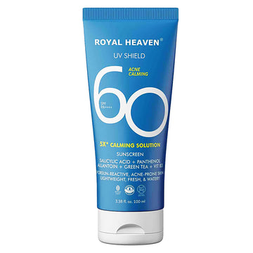 Royal Heaven SPF 60 PA++++ UV Shield Sunscreen β 5X Calming Solution for Acne-Prone Skin