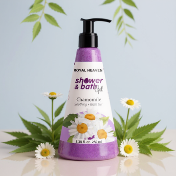 Royal Heaven Chamomile Shower Gel – With Pro-Vitamin B5, Vitamin E, Aloe Vera, Lavender & Chamomile Extract Oil – 250ml
