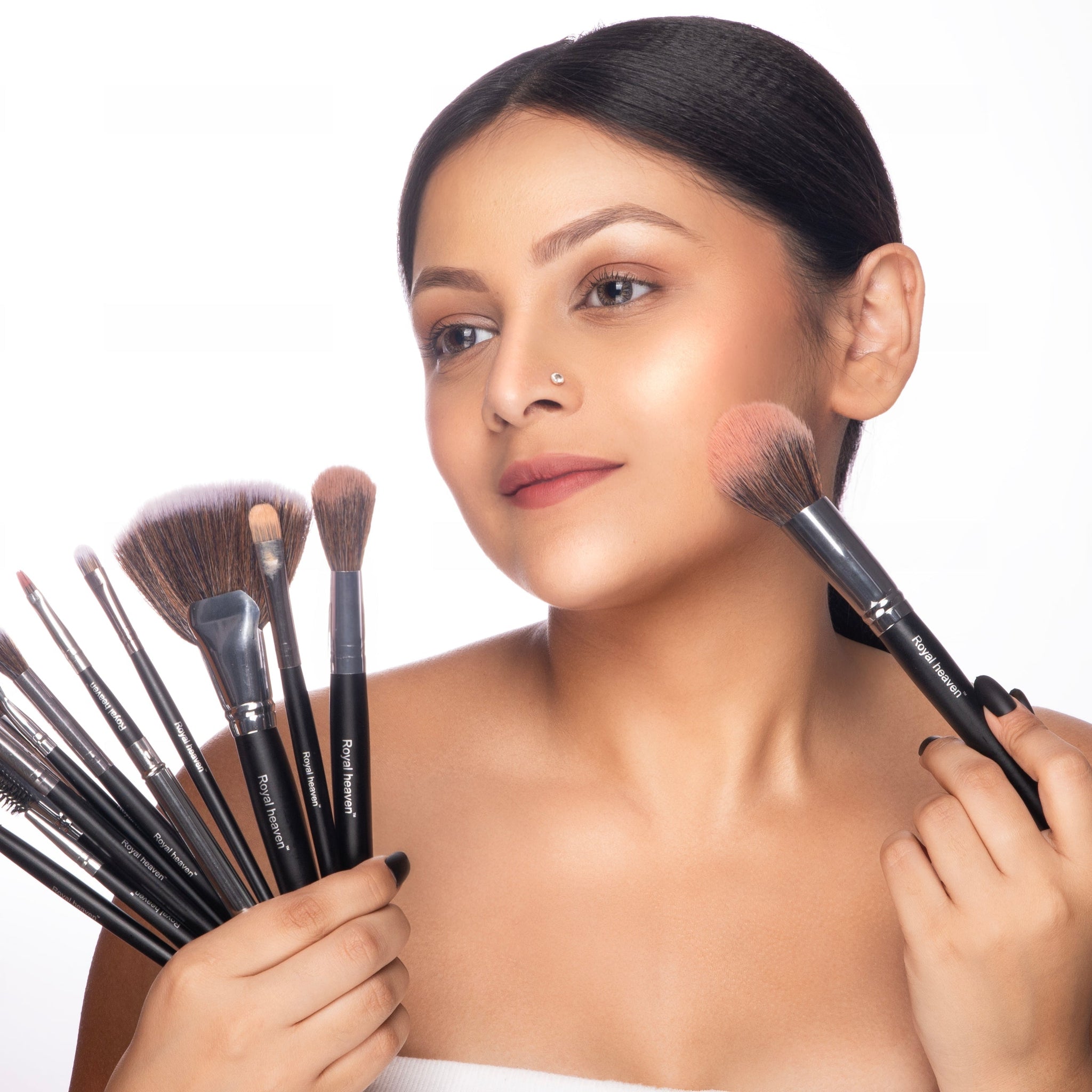 3-Piece Professional Makeup Brush Set - Studio Pro Quality