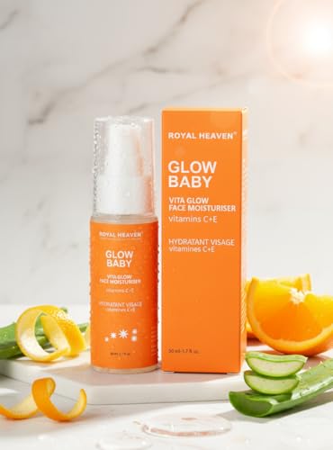 ROYAL HEAVEN® Glow Baby Vita Glow Face Moisturiser with Vitamins C+E, Hydrating Formula, 50ml
