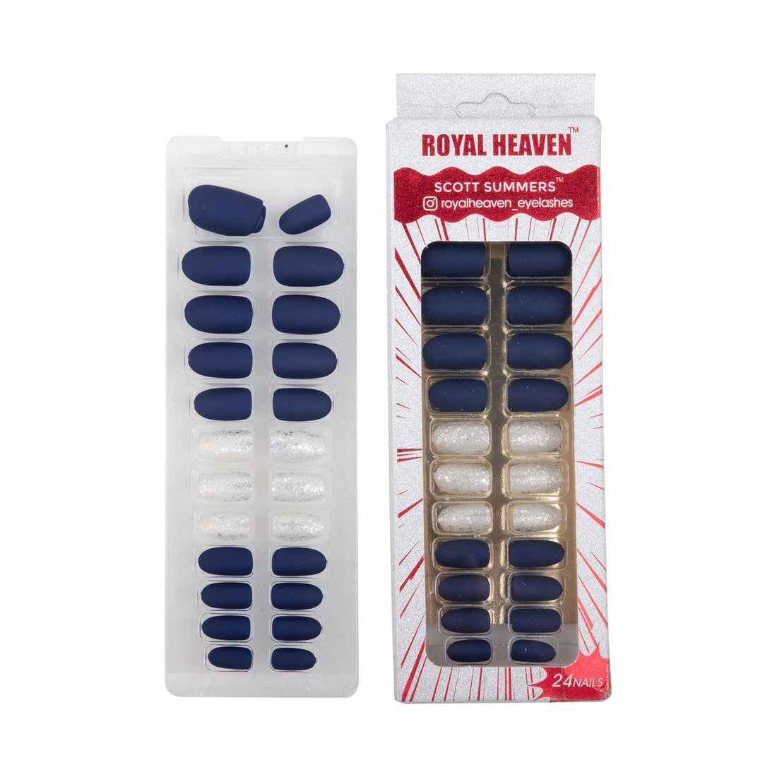 Royal Heaven by Scott Summer 24-Piece Bridal Nail Set – Elegant & Long-Lasting Designs