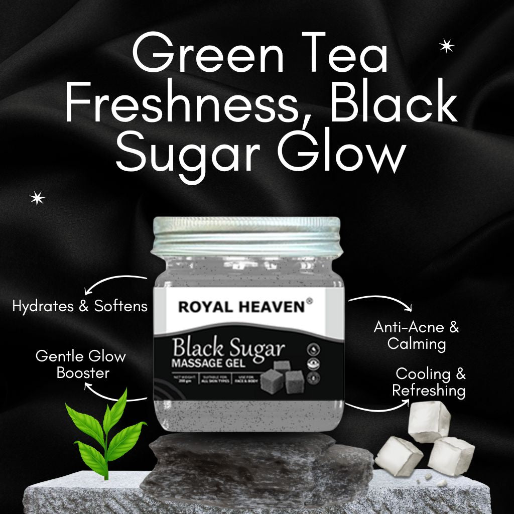 Black Sugar Massage Gel Lightweight Glow. Nature’s Care