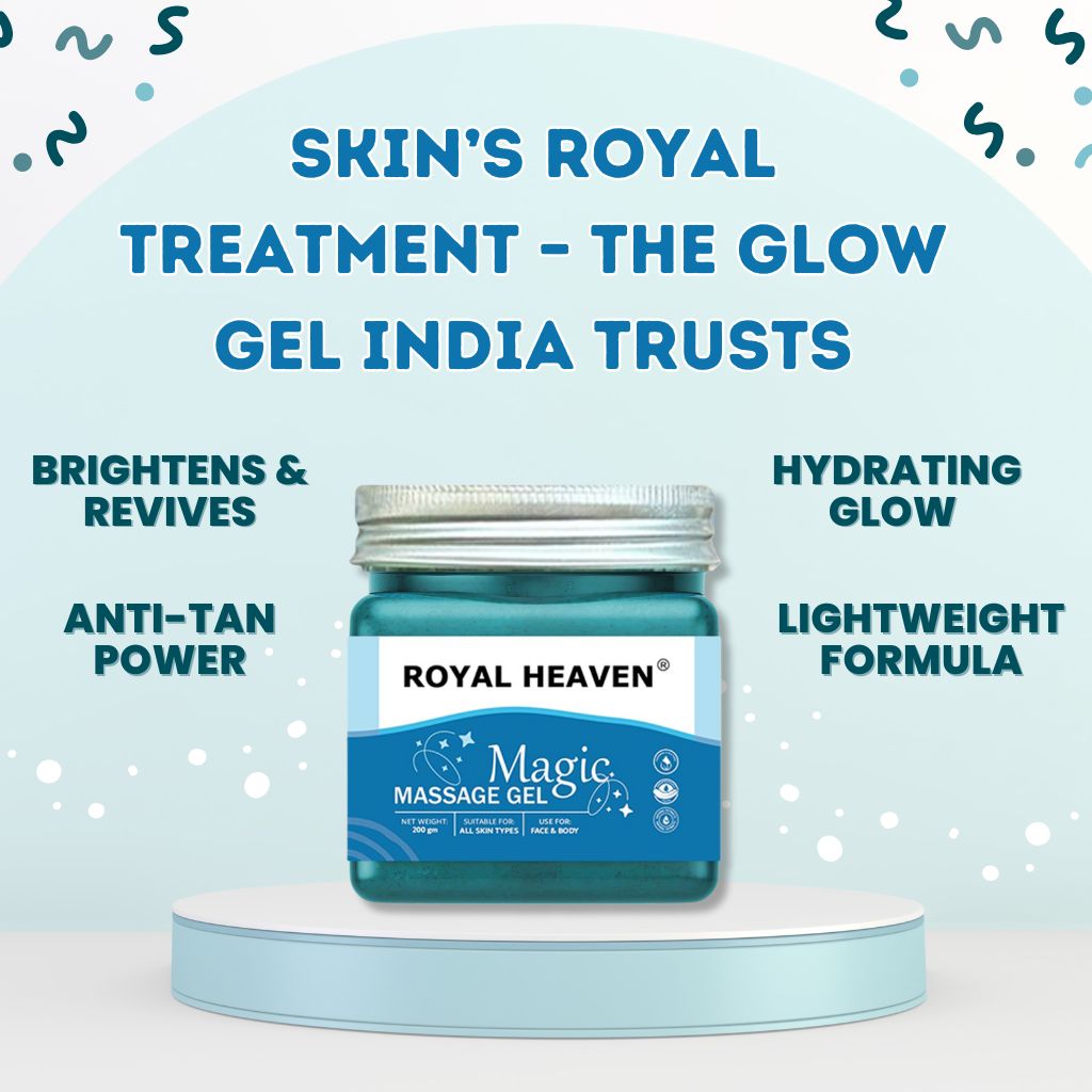 Royal Heaven Massage Gel – Nature’s Royal Elixir – For Soft, Bright, Tan-Free Skin