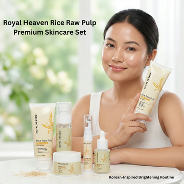 Rice Raw Pulp Skincare Set – Luxury 6 Step For Brightening & Hydration Ritual
