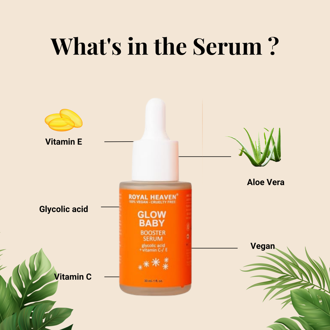 Glow Baby Skincare Set of 4 | Face Cream + Vitamin C+E Moisturiser + Booster Serum (Glycolic Acid + Vit C+E) + Brightening Mist & Toner SPF 50 | 100% Vegan | Brightening • Hydrating • Glowing Skin