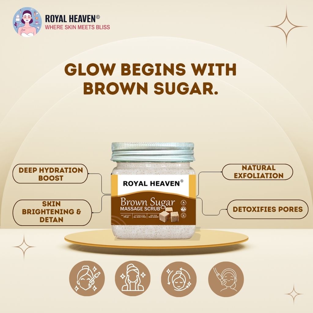 Exfoliate the Royal Way – Brown Sugar Massage Scrub for Radiant Results