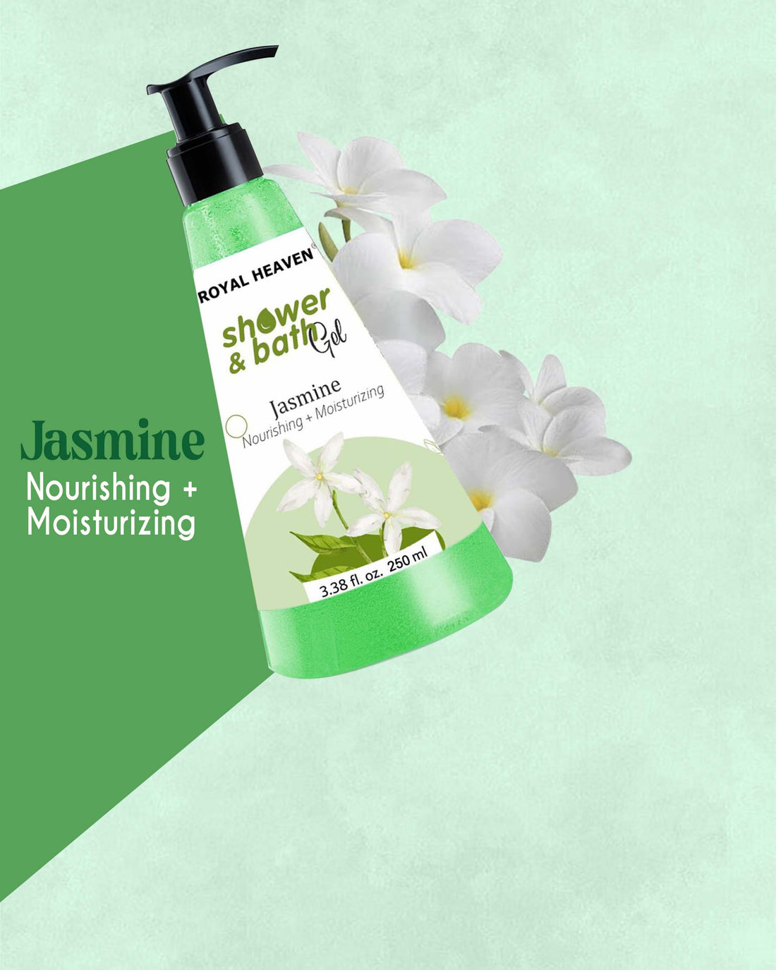 Royal Heaven Jasmine Shower Gel – With Pure Jasmine Extract – 250ml | Refreshing Floral Body Wash for Glowing, Soft Skin