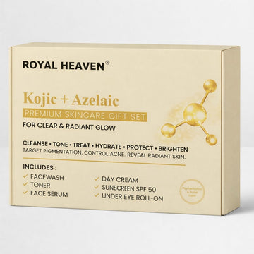 Kojic + Azelaic Skincare Set - Luxury 6 Step For Clear, Glowing And Hydrating Skin