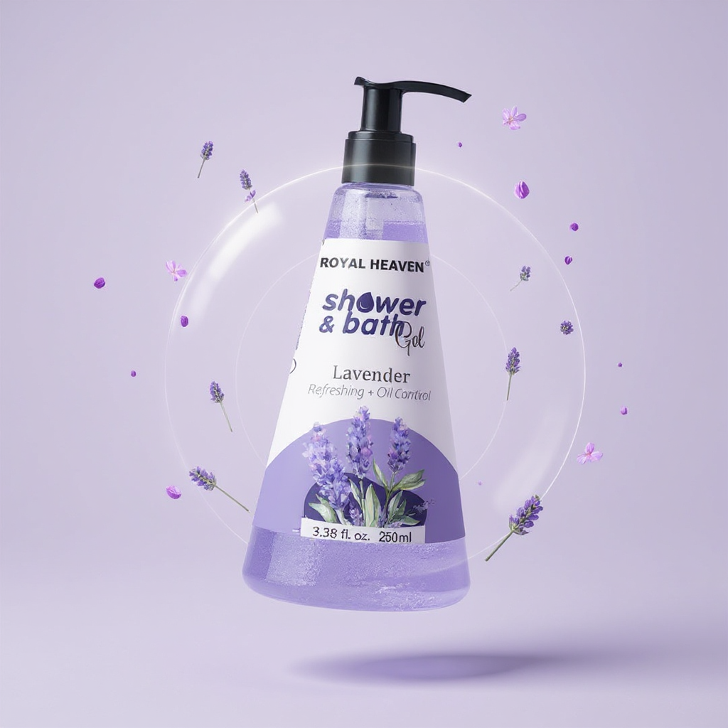 Royal Heaven Lavender Shower Gel – With Lavender Extract & Aloe Vera – 250ml